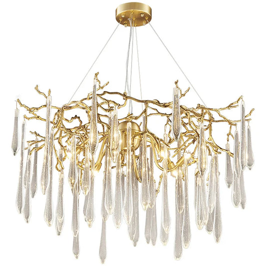 Crystal chandelier light luxury living room designer French european-style villa all-bronze American modern lamps