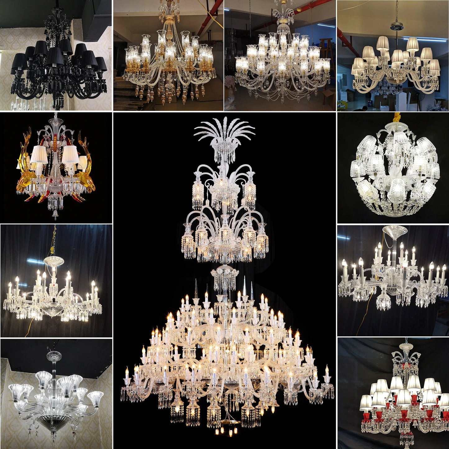 Custom 72 Bulbs Indoor Decoration Light For High Ceilings Hotel Lobby Banquet Hall Villa Marriage Luxury Large Led Chandelier