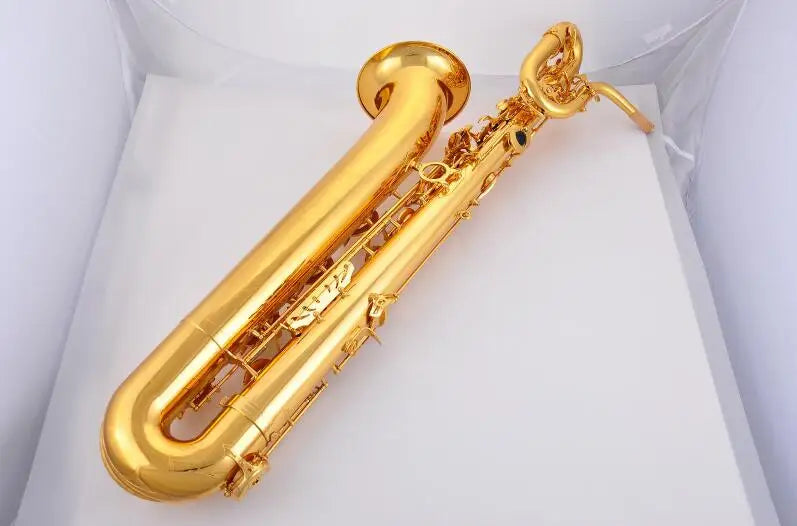 Customize Professional Eb Baritone Saxophone Gold body Low A +case