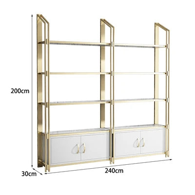 Customized Modern Shelf Affordable Luxury Style Metal Display Shelf Bookshelf Boycase Floor Nordic Display Shelf Living Room