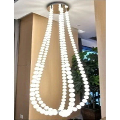 Customized Nordic Luxury LED Pendant Lights Post-Modern Chandeliers Staircase Hotel Villa Engineering Lamps Glass Deco Ligting