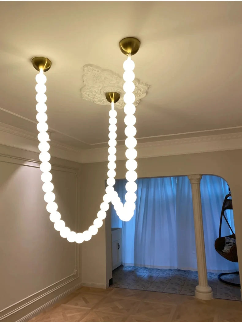 Customized Nordic Luxury LED Pendant Lights Post-Modern Chandeliers Staircase Hotel Villa Engineering Lamps Glass Deco Ligting