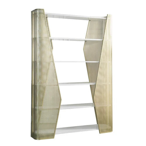 Customized Nordic Multi-Layer Bookshelf Floor Iron Storage Rack Light Luxury Living Room Office Storage Display Stand Creative