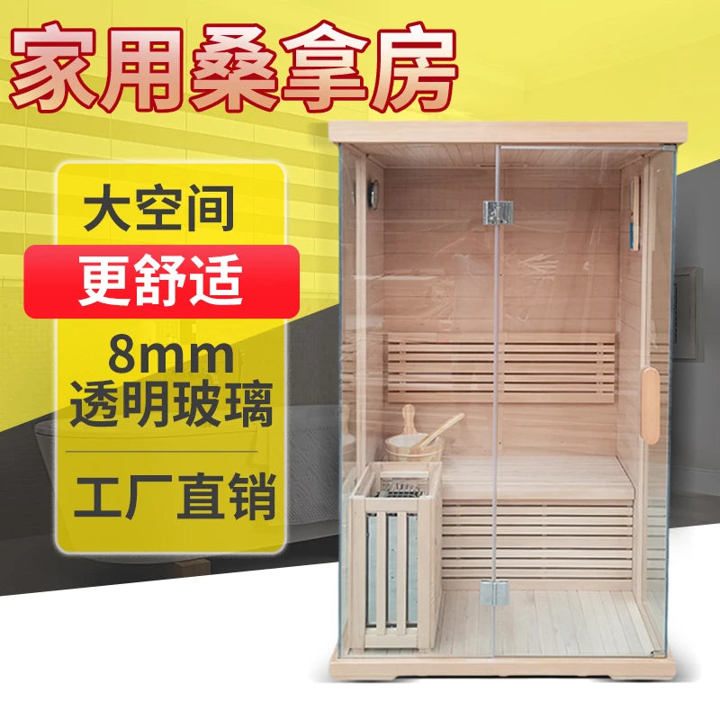 Customized single and double sauna room, wet steam room, commercial bath, far infrared light wave room for Meijia Family
