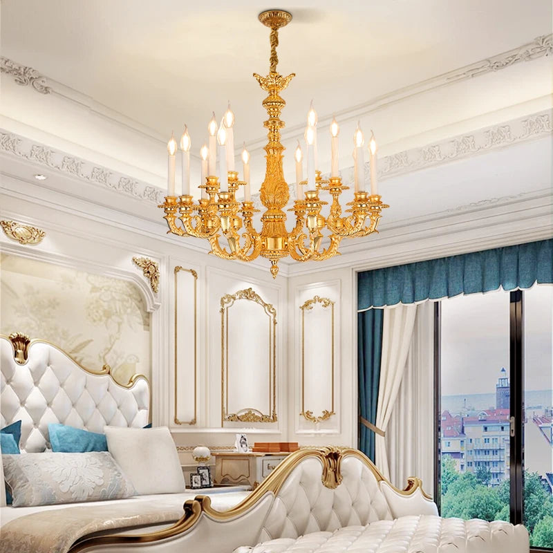 DINGFAN 2023 Top Selling European Style Led Pendant Lights Hotel Villa Luxury Decoration Chandelier