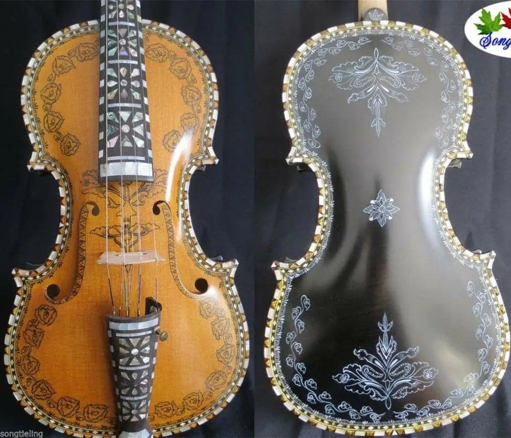 MMOOKA Deluxe hardanger Norwegian fiddle 4/4 violin 4*5 strings of professiona concert