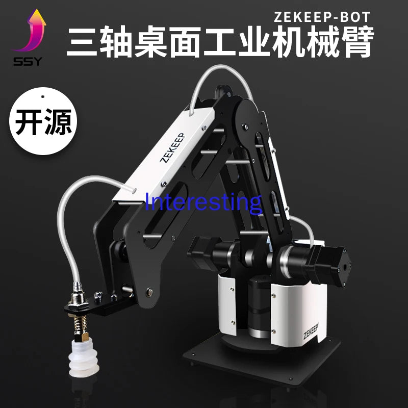 Desktop Small Industrial Three-axis Robotic Arm Teaching Device PLC Manipulator Open Source Control Online Sorting Robot