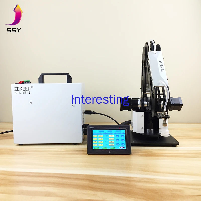 Desktop Small Industrial Three-axis Robotic Arm Teaching Device PLC Manipulator Open Source Control Online Sorting Robot