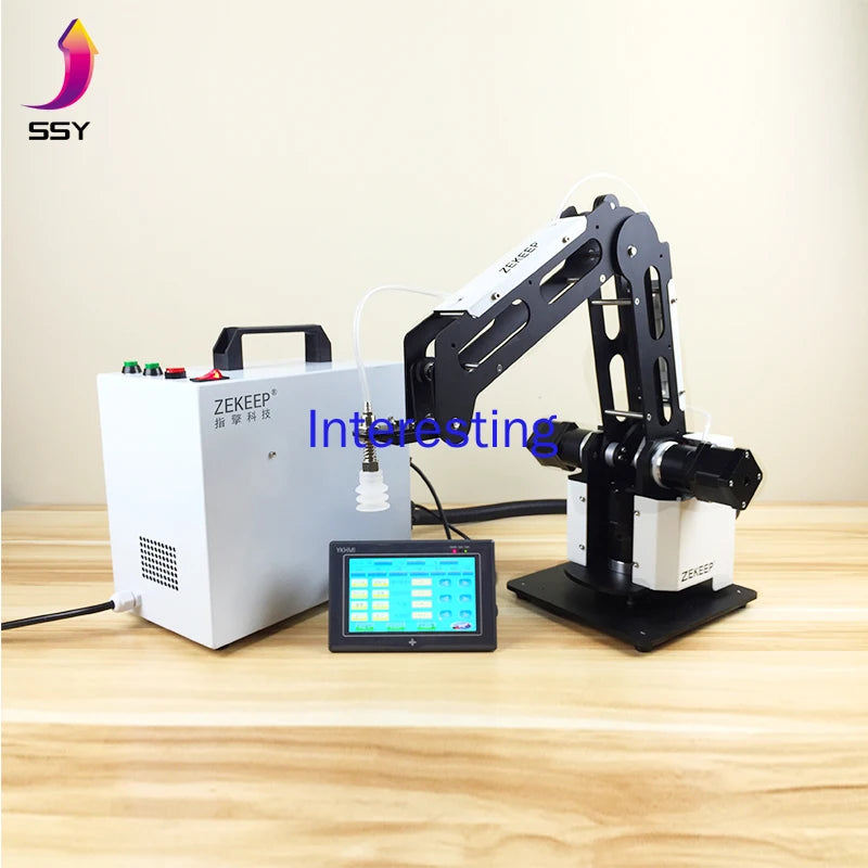 Desktop Small Industrial Three-axis Robotic Arm Teaching Device PLC Manipulator Open Source Control Online Sorting Robot