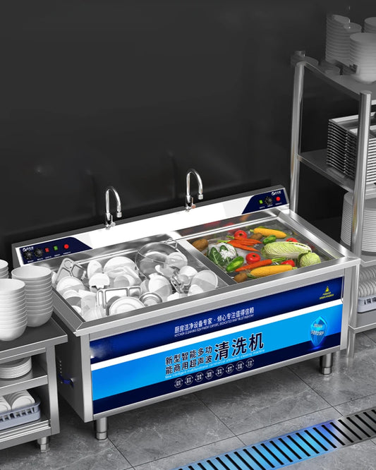Dishwasher, commercial ultrasonic, restaurant cafeteria, hotel catering, fully automatic cleaning machine, dishwasher, small