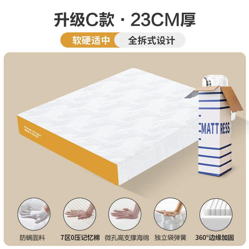 Double Firm Queen Mattresses High Quality Thickness King Size Bedroom Spring Mattress Foldable Spring Colchon Bedroom Furniture