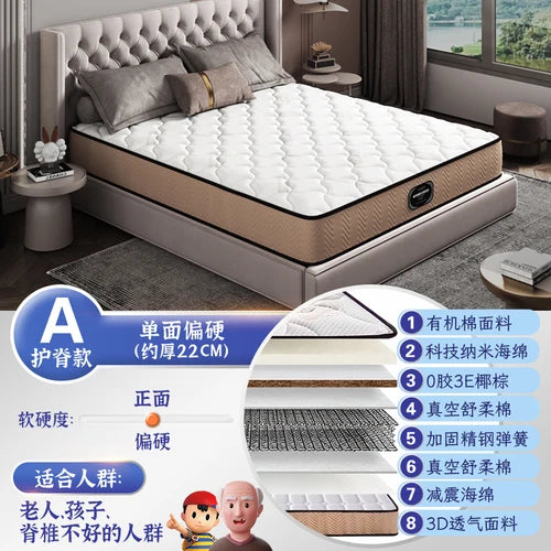Double Household Mattress Tatami Spring Elastic Sleep Memory Foam Latex Comfort Mattress Elegant Camas Y Muebles Decoration Home