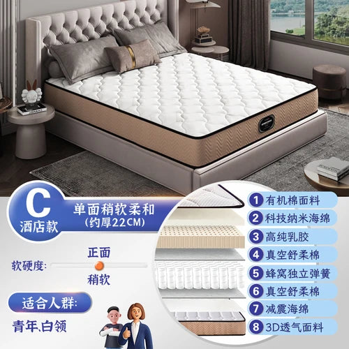 Double Household Mattress Tatami Spring Elastic Sleep Memory Foam Latex Comfort Mattress Elegant Camas Y Muebles Decoration Home