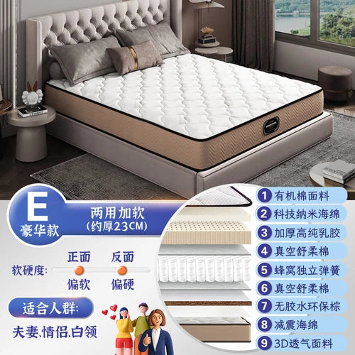 Double Household Mattress Tatami Spring Elastic Sleep Memory Foam Latex Comfort Mattress Elegant Camas Y Muebles Decoration Home