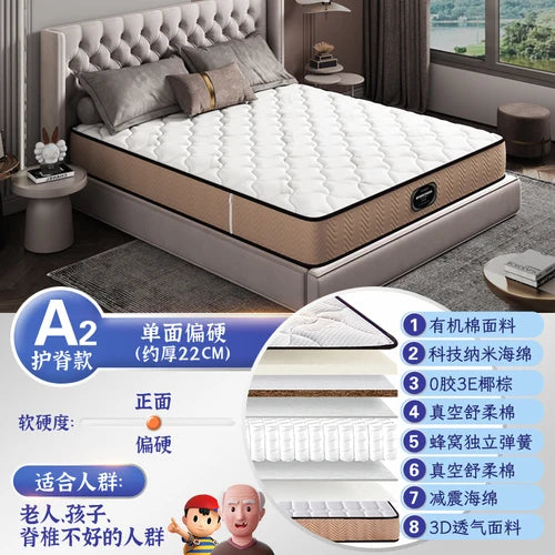 Double Household Mattress Tatami Spring Elastic Sleep Memory Foam Latex Comfort Mattress Elegant Camas Y Muebles Decoration Home