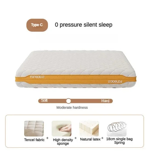 Double Layer Independent Bagged Spring Mattress Protection Suitable Household Compression Soft Hard Detachable Bedroom Furniture