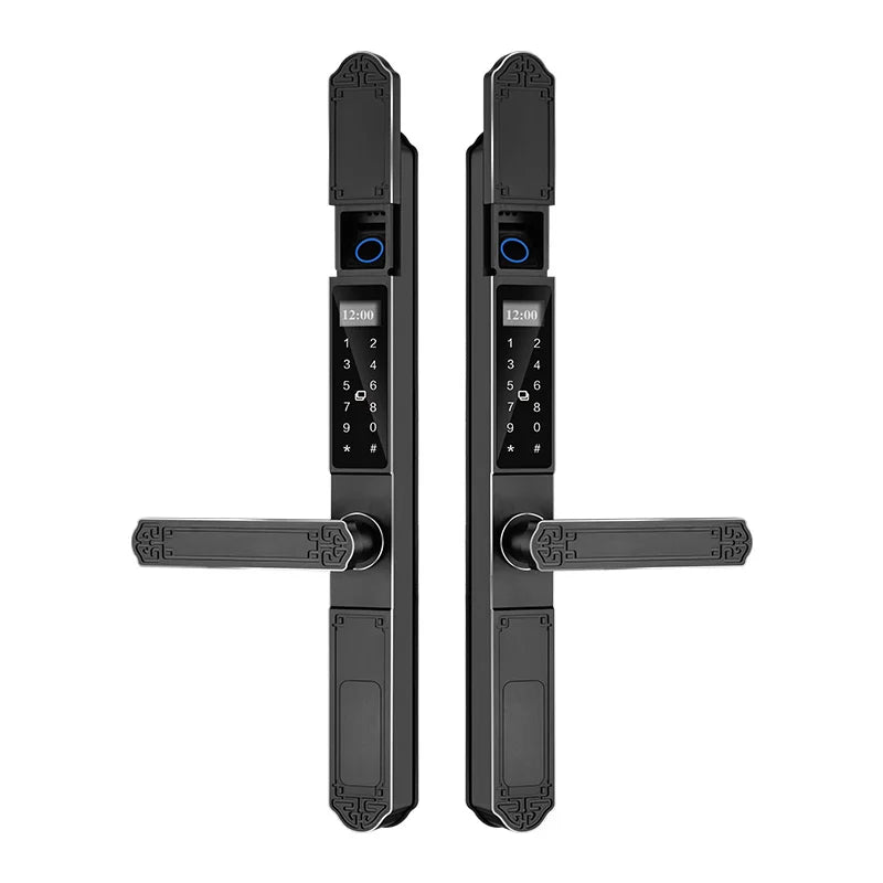 Double-sided fingerprint lock of courtyard door outdoor waterproof and sun-proof villa hollow door intelligent password lock