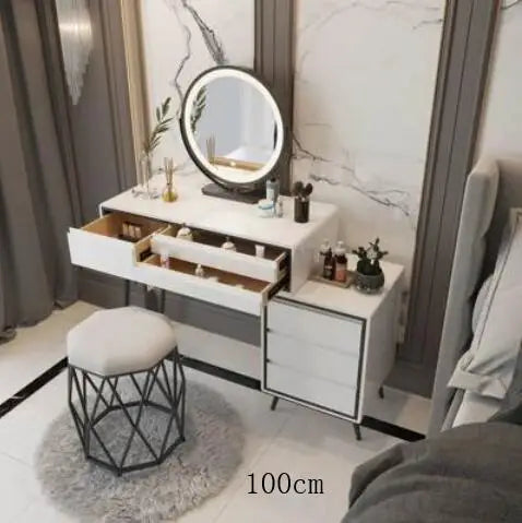 Dressing table bedroom modern minimalist light luxury Nordic net red ins wind small apartment storage cabinet one makeup table