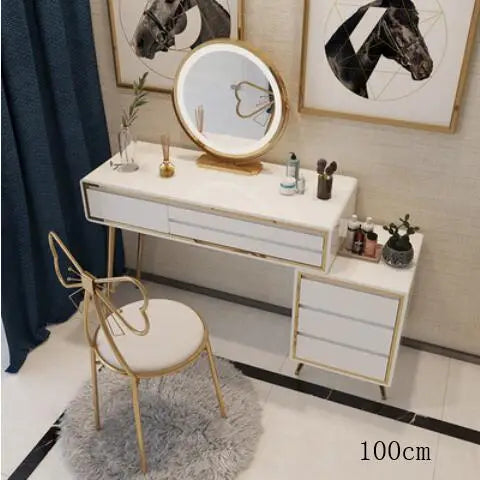 Dressing table bedroom modern minimalist light luxury Nordic net red ins wind small apartment storage cabinet one makeup table