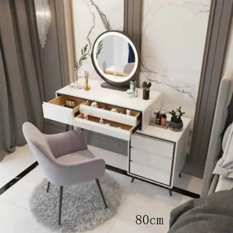Dressing table bedroom modern minimalist light luxury Nordic net red ins wind small apartment storage cabinet one makeup table