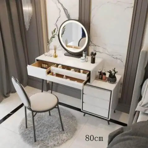 Dressing table bedroom modern minimalist light luxury Nordic net red ins wind small apartment storage cabinet one makeup table