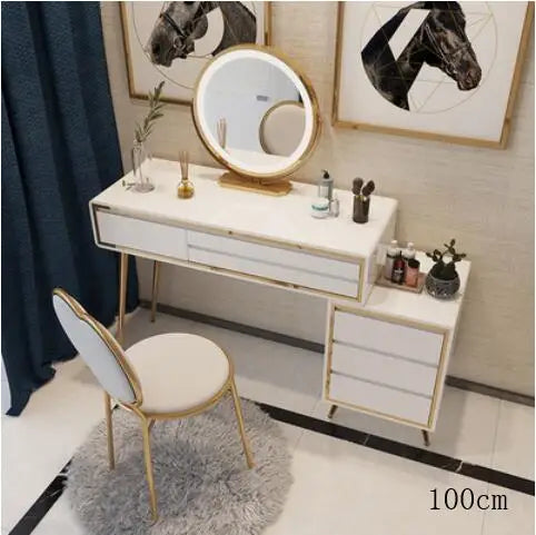 Dressing table bedroom modern minimalist light luxury Nordic net red ins wind small apartment storage cabinet one makeup table
