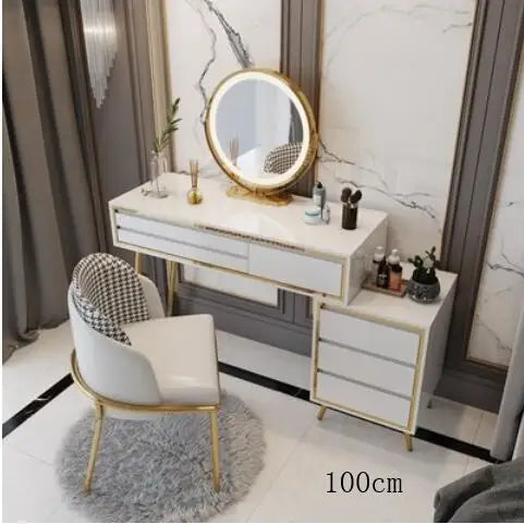 Dressing table bedroom modern minimalist light luxury Nordic net red ins wind small apartment storage cabinet one makeup table