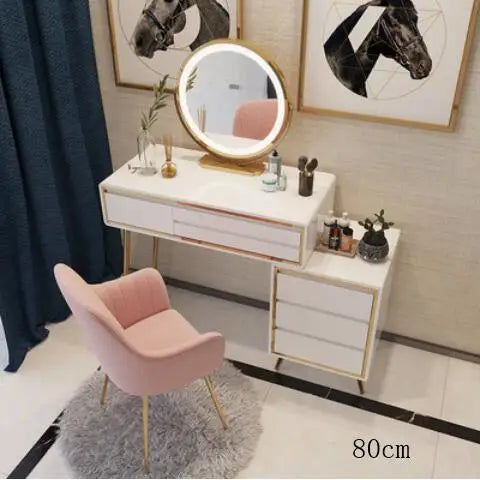 Dressing table bedroom modern minimalist light luxury Nordic net red ins wind small apartment storage cabinet one makeup table
