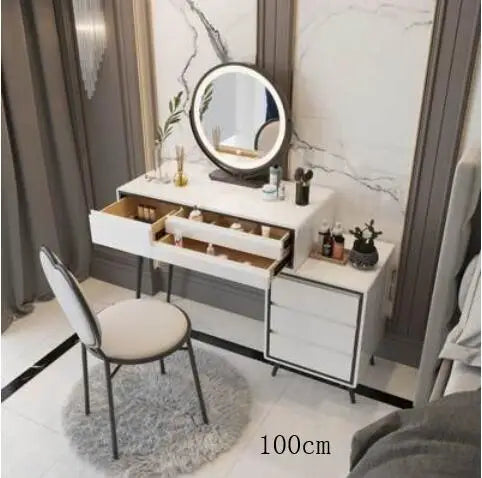 Dressing table bedroom modern minimalist light luxury Nordic net red ins wind small apartment storage cabinet one makeup table
