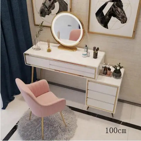 Dressing table bedroom modern minimalist light luxury Nordic net red ins wind small apartment storage cabinet one makeup table