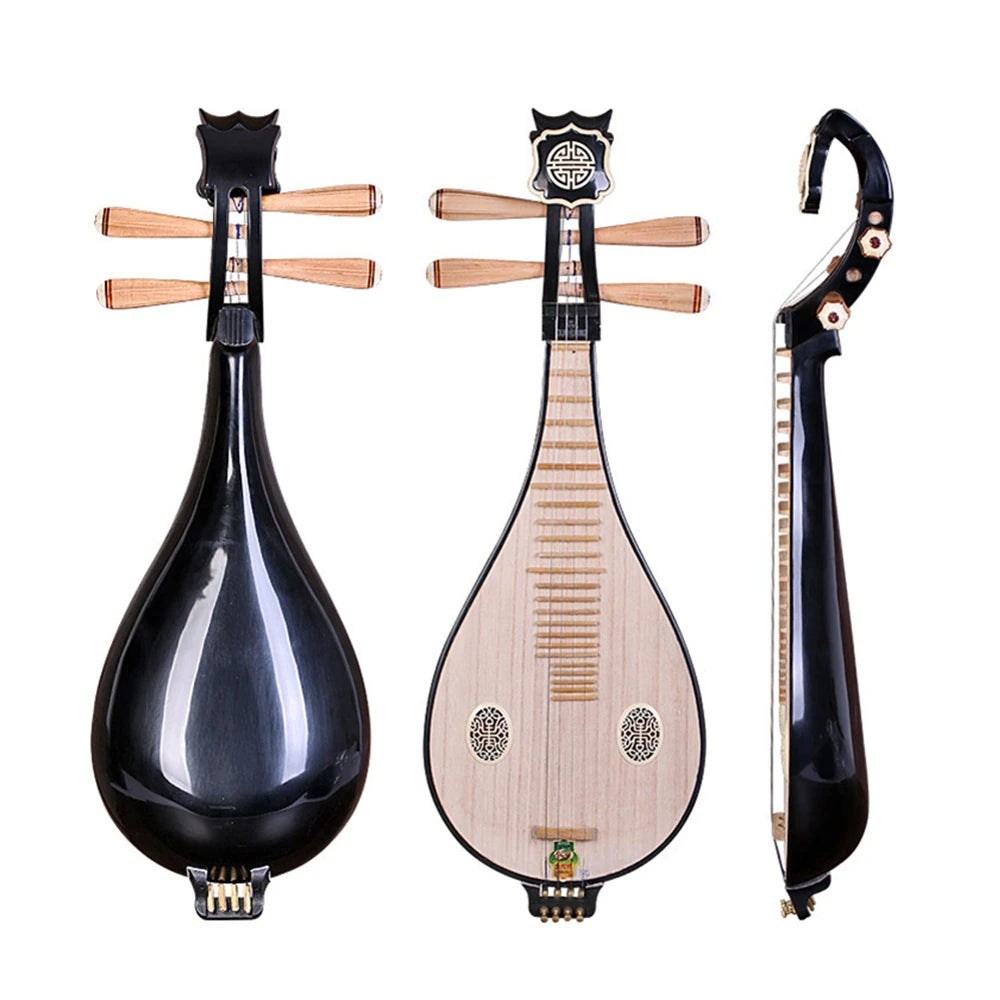 Dunhuang Liuqin 654 Color Wood Ruyi Head Dalbergia Wood Six-yin Leng Pegs Pipa for Beginners to Learn Folk Musical Instruments
