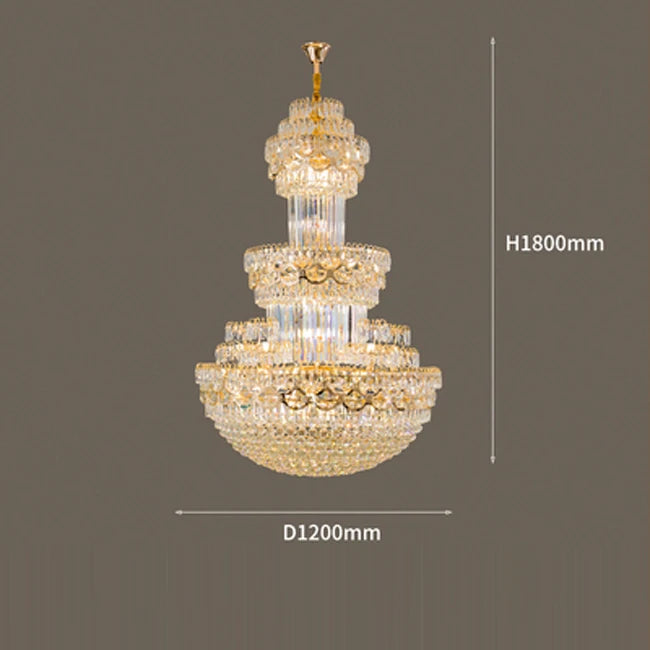 Duplex Building Large Chandelier Living Room Lamp Villa Leaping Middle Floor Hotel Lobby Post-modern Luxury Crystal Lighting