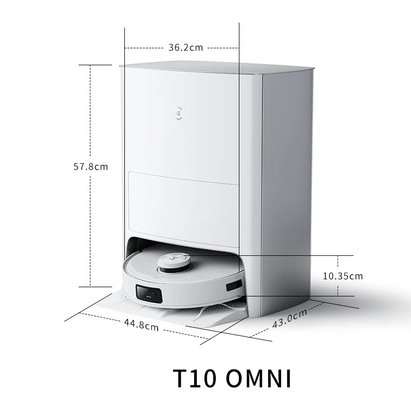 ECOVACS DEEBOT T10 OMNI /Turbo Sweeping Robot Intelligent Household Clean Automatic Mop Self Wash and Hot Air Dry Up OZMO 2.0