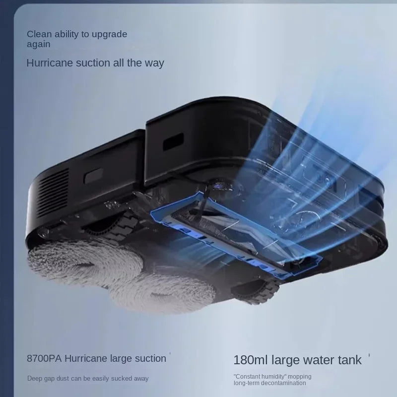 ECOVACS X2 COMBO 8700pa Base Station Vacuum Cleaner Automatic Cleaning Dust Collection 60°C Hot Water Washing Mop Plumbing