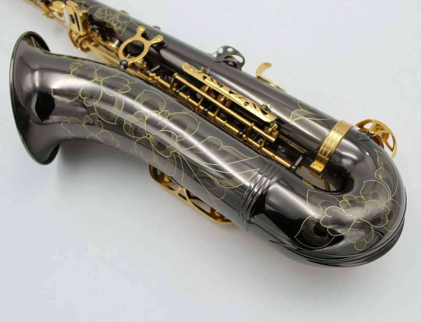 Eastern Music B flat pro use shiny black nickel plated gold key tenor saxophone