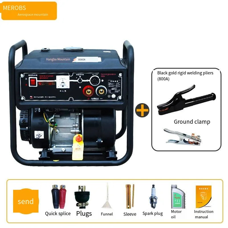Electric Welding Gasoline Power Generation Combined Machine Portable 220V Generator Outdoor Operation Welding Equipment 439