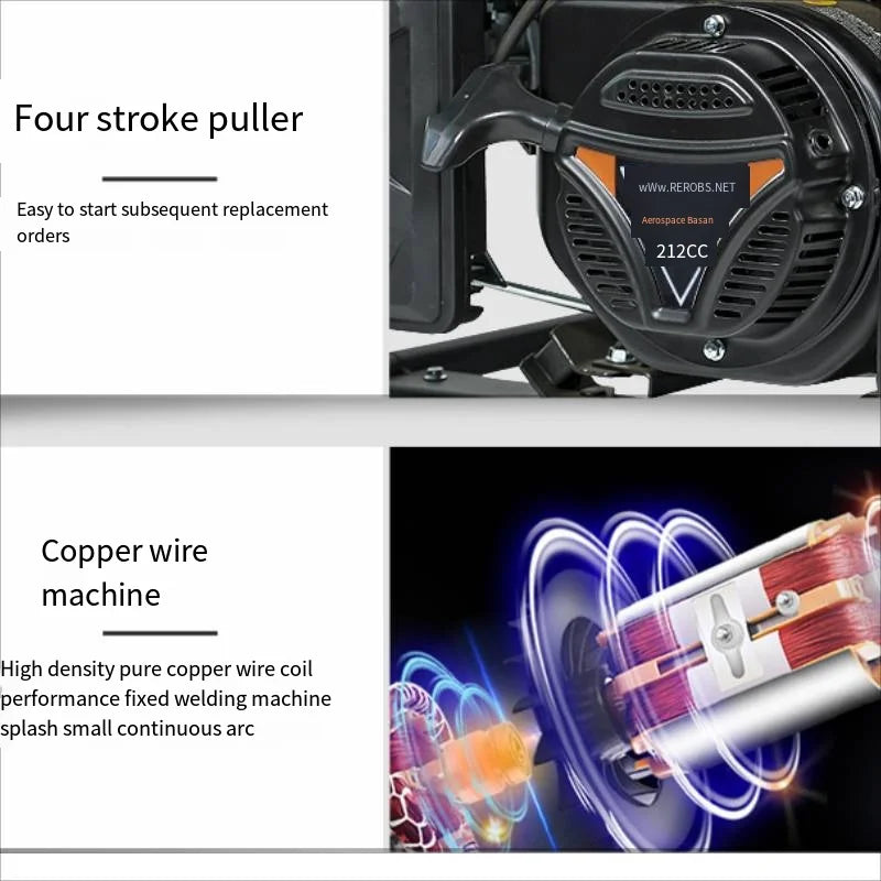 Electric Welding Gasoline Power Generation Combined Machine Portable 220V Generator Outdoor Operation Welding Equipment 439