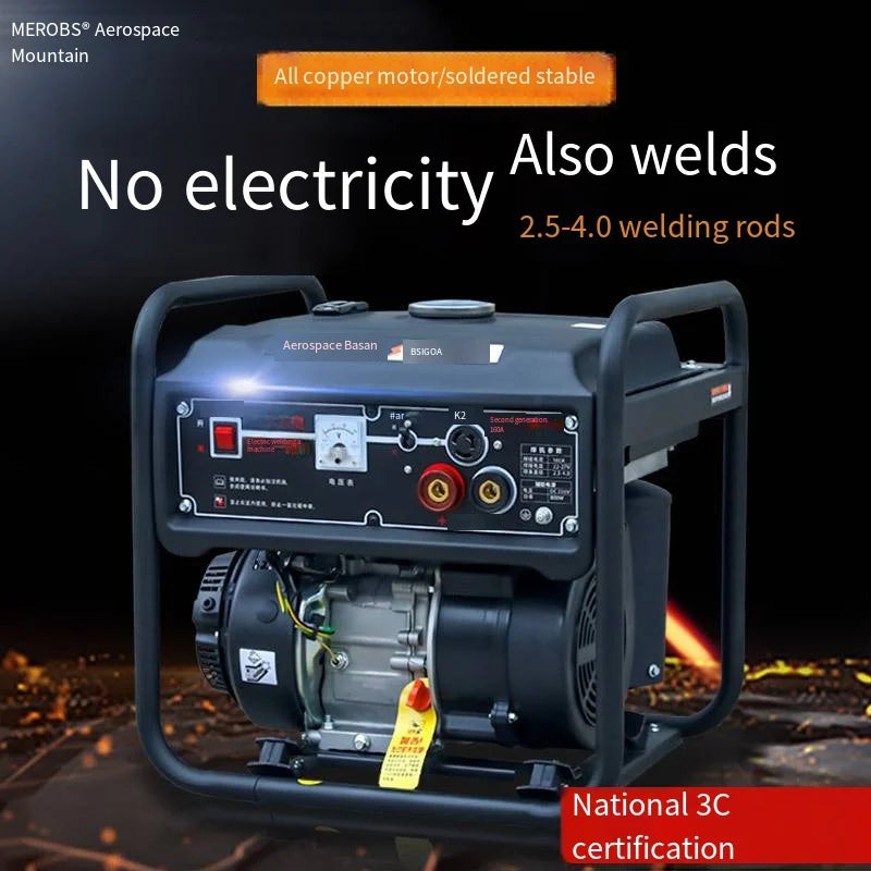 Electric Welding Gasoline Power Generation Combined Machine Portable 220V Generator Outdoor Operation Welding Equipment 439