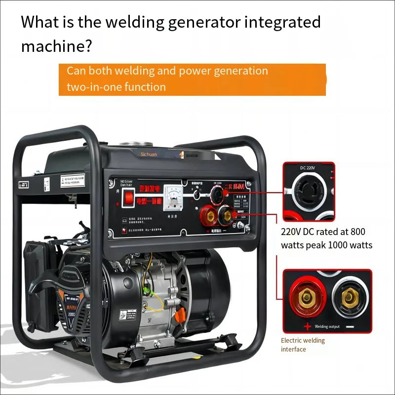 Electric Welding Gasoline Power Generation Combined Machine Portable 220V Generator Outdoor Operation Welding Equipment 439