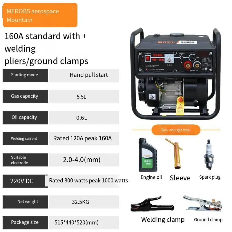 Electric Welding Gasoline Power Generation Combined Machine Portable 220V Generator Outdoor Operation Welding Equipment 439