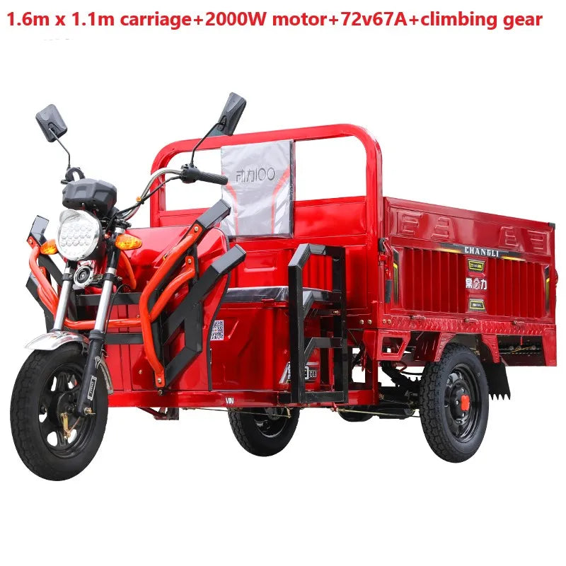 Electric tricycle, adult freight truck, cargo delivery, express delivery, agricultural electric vehicle