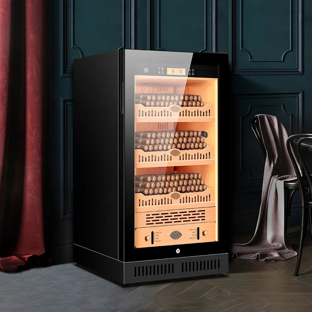 Electronic Cigar Cabinet Compressor Humidor Constant Temperature and Humidity Cedar Wood Inner Intelligent Humidity Control CL22