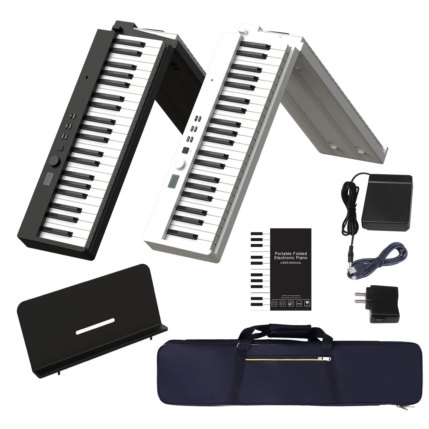 Electronic Organ 88 Keys Folding Beginner Electronic Piano Adult Portable Electric Piano