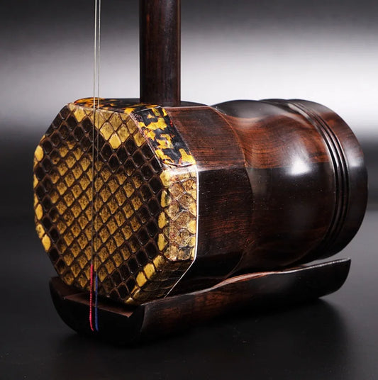 Erquan Erhu Black sandalwood Flat octagonal tube Chinese string instruments
