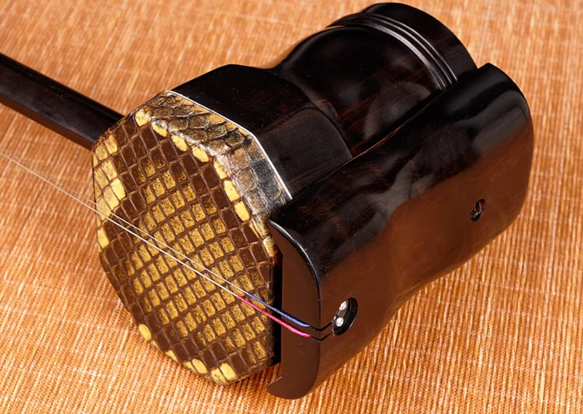 Erquan Erhu Black sandalwood Flat octagonal tube Chinese string instruments