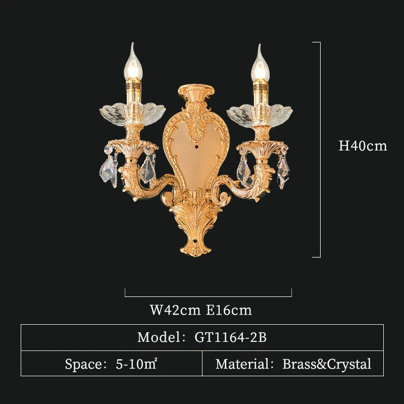 European Light Luxury Crystal Copper Pendant Lamp French Villa Luxury Jump Floor Hollow Duplex Building Living Room Brass Lights