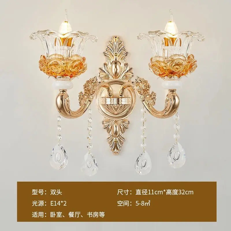 European Villa Living room Chandeliers Modern Home Decoraction Luxury Crystal Ceramic Restaurant E14 Ceiling lamps traf