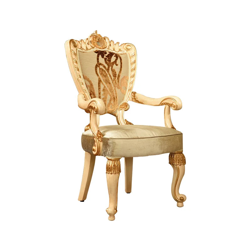 European deluxe solid wood carved dining table French dining table dining chair villa large table customized