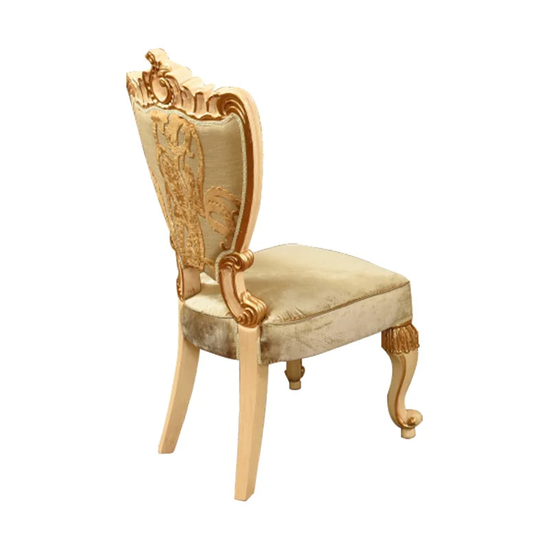 European deluxe solid wood carved dining table French dining table dining chair villa large table customized