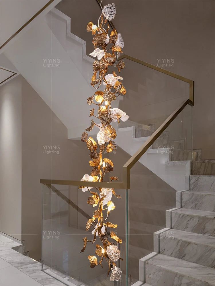 European french style villa lighting hotel crystal empire brass luxury pendant lamp victorian palm bronze chandelier for wedding